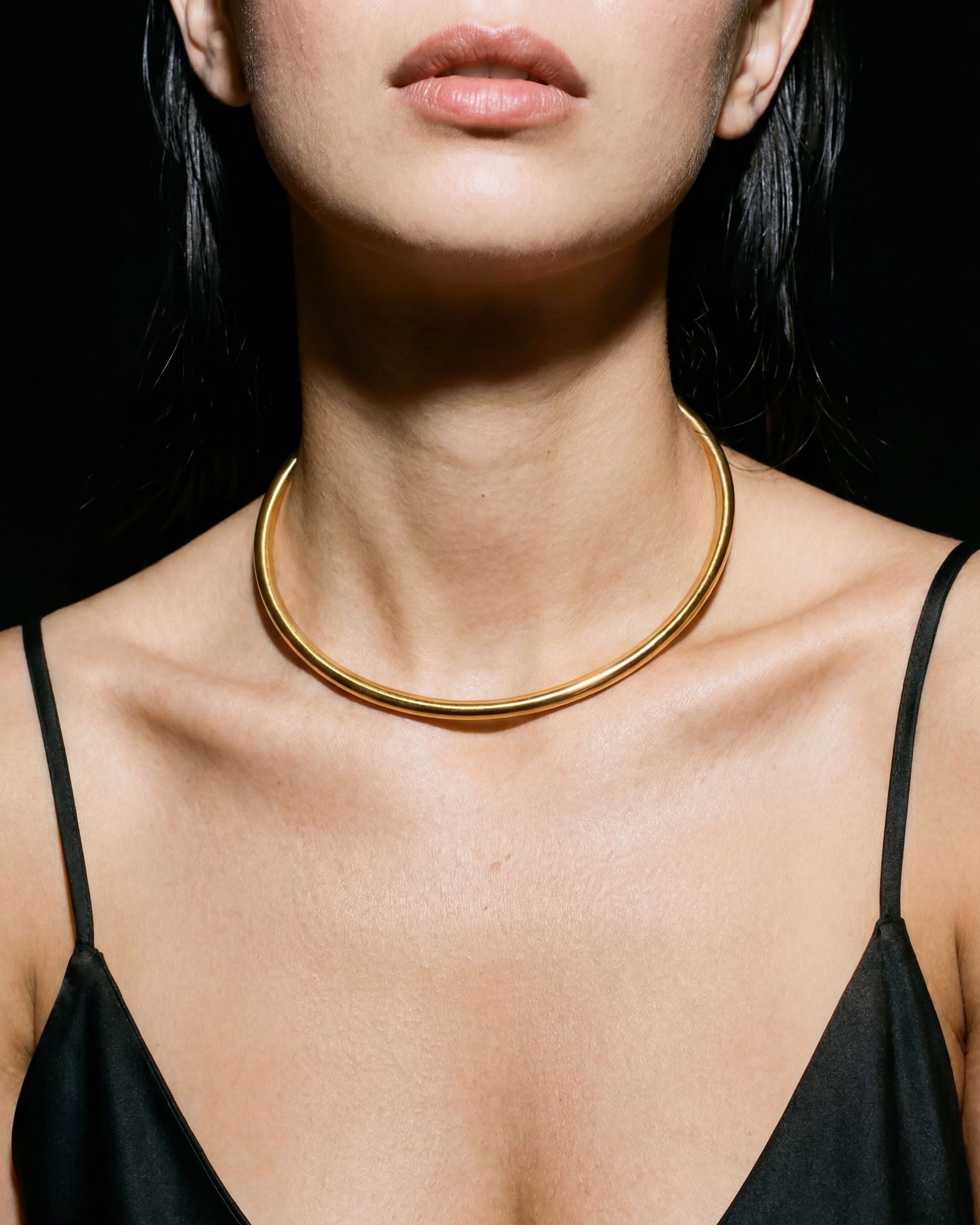 Arc Torque Collar Necklace, Stainless Steel