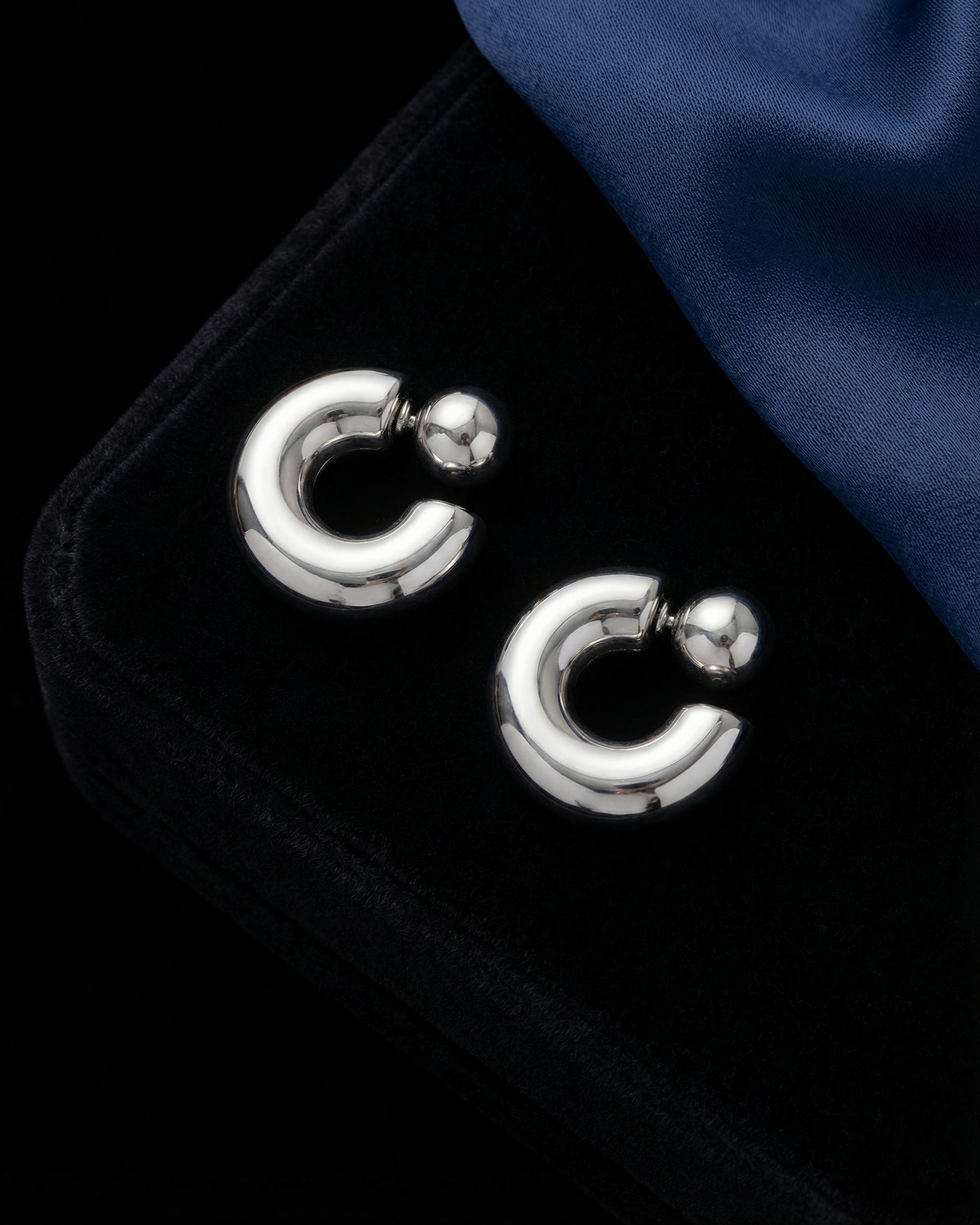 Chunky Ball Hoop Earrings, Unglaz Jewelry