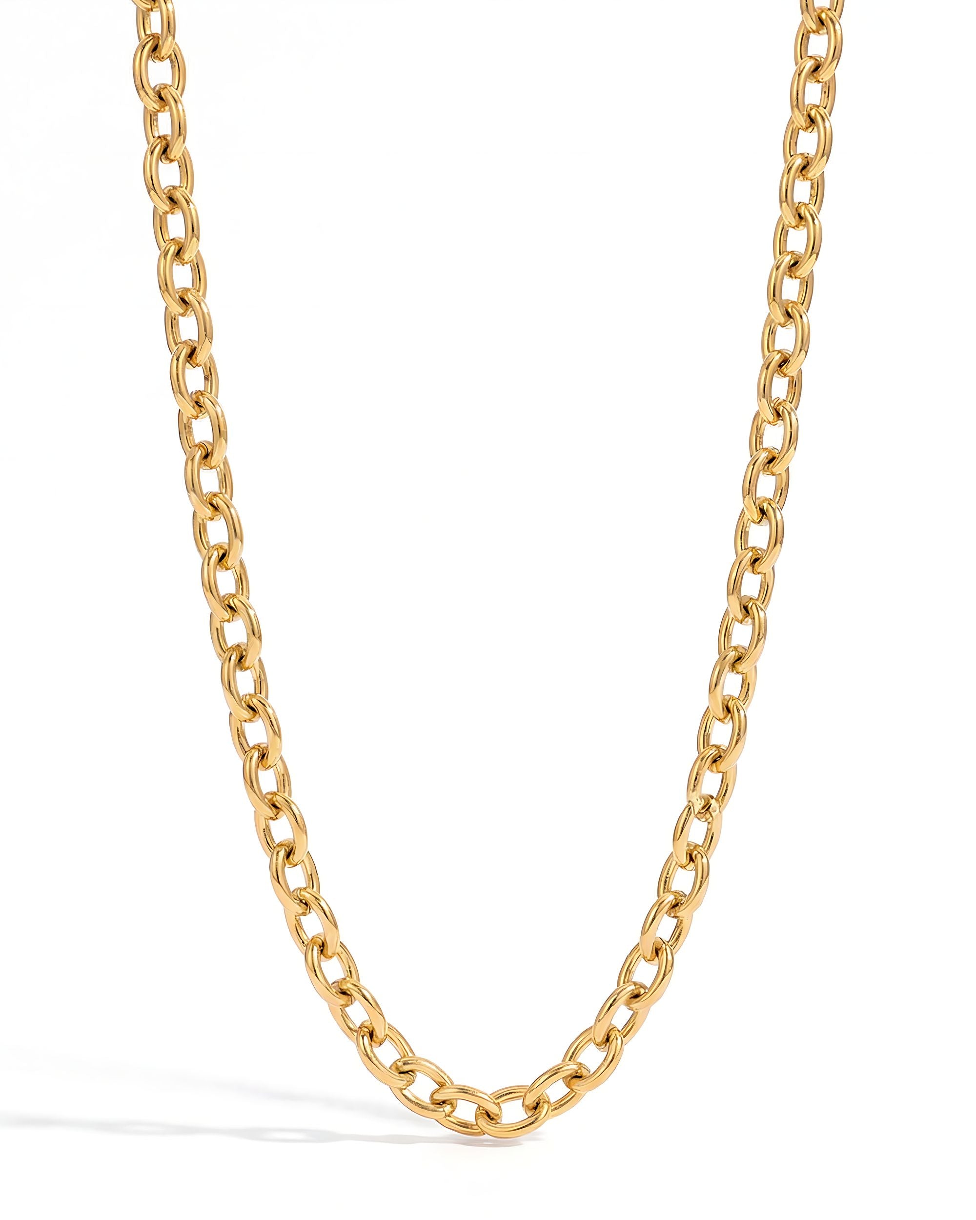 Chunky Cable Chain Necklace, Gold