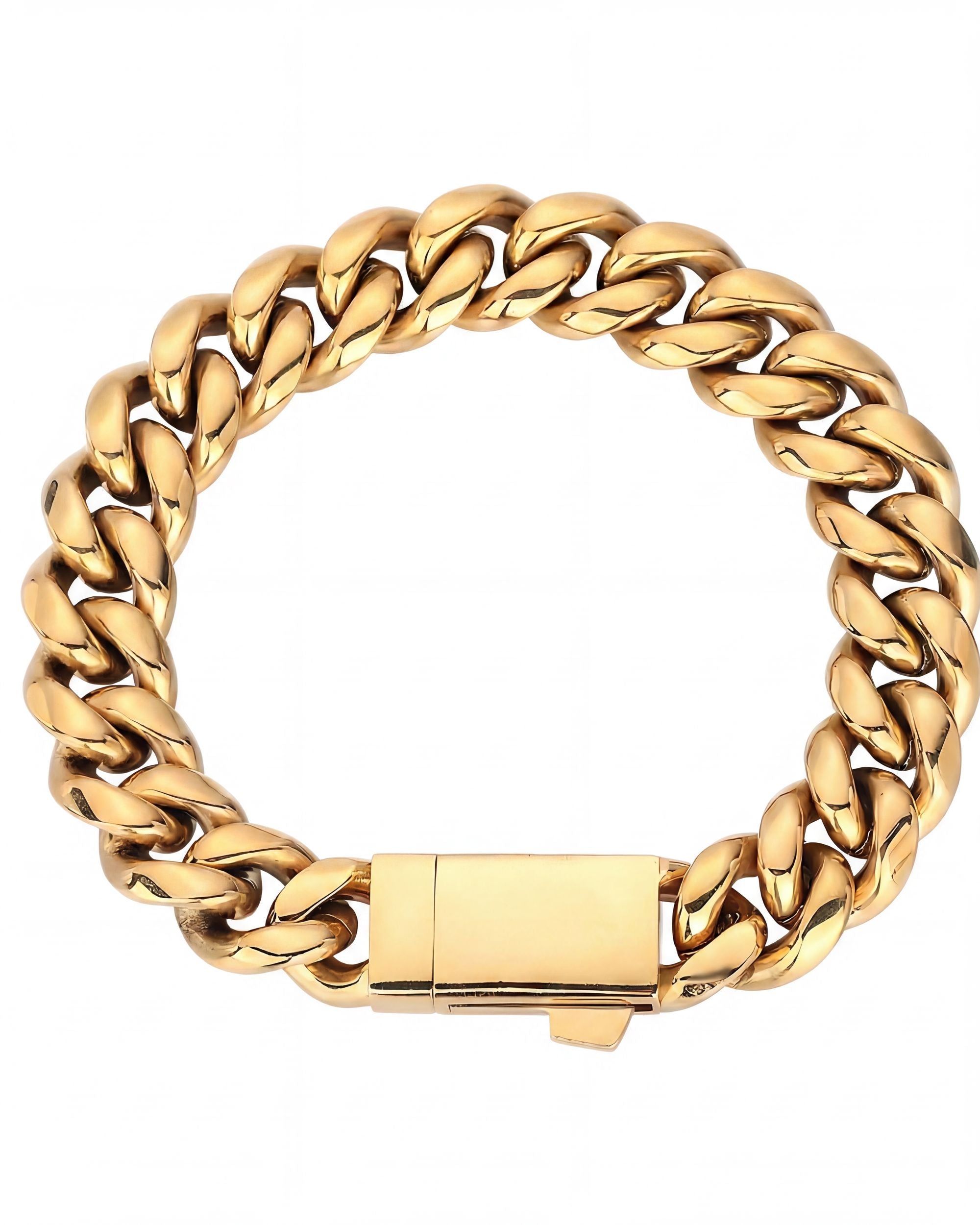 Cuban Link Chain Bracelet, Gold