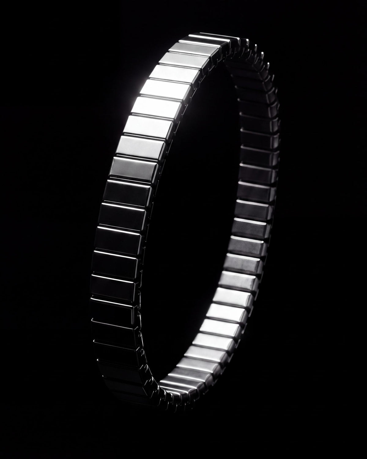 Segmented Stretch Bracelet - Silver