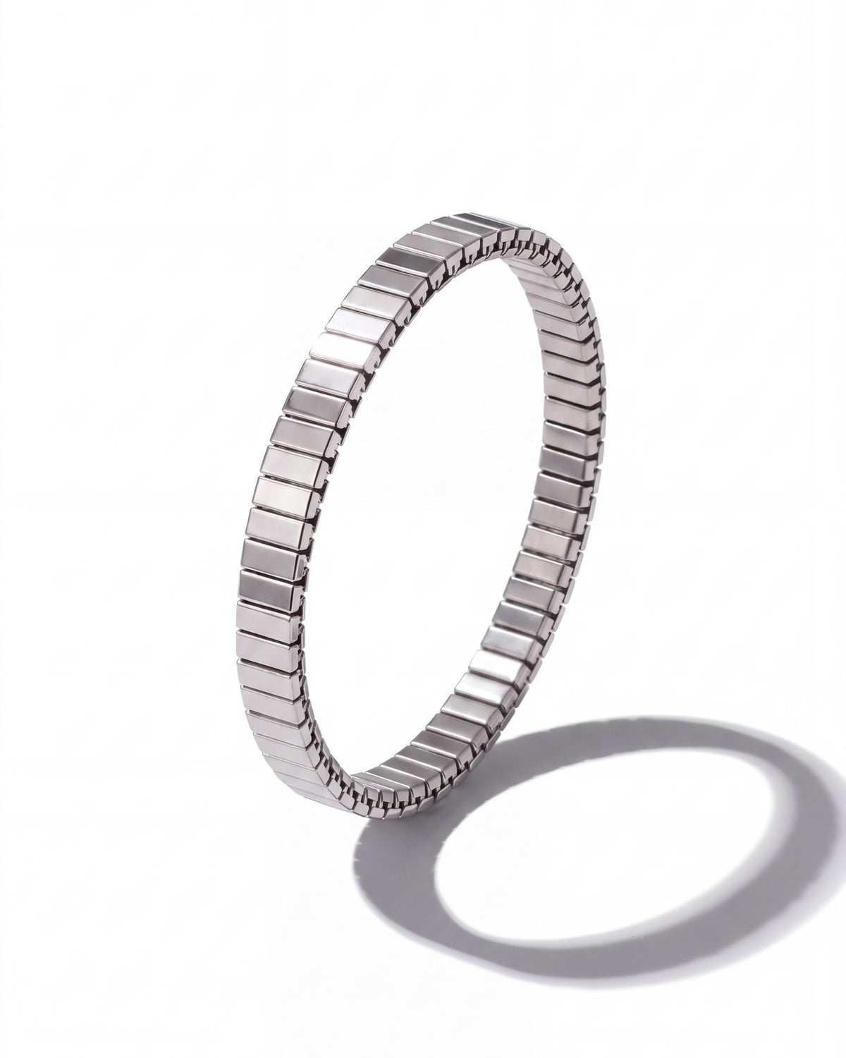 Segmented Stretch Bracelet - Silver