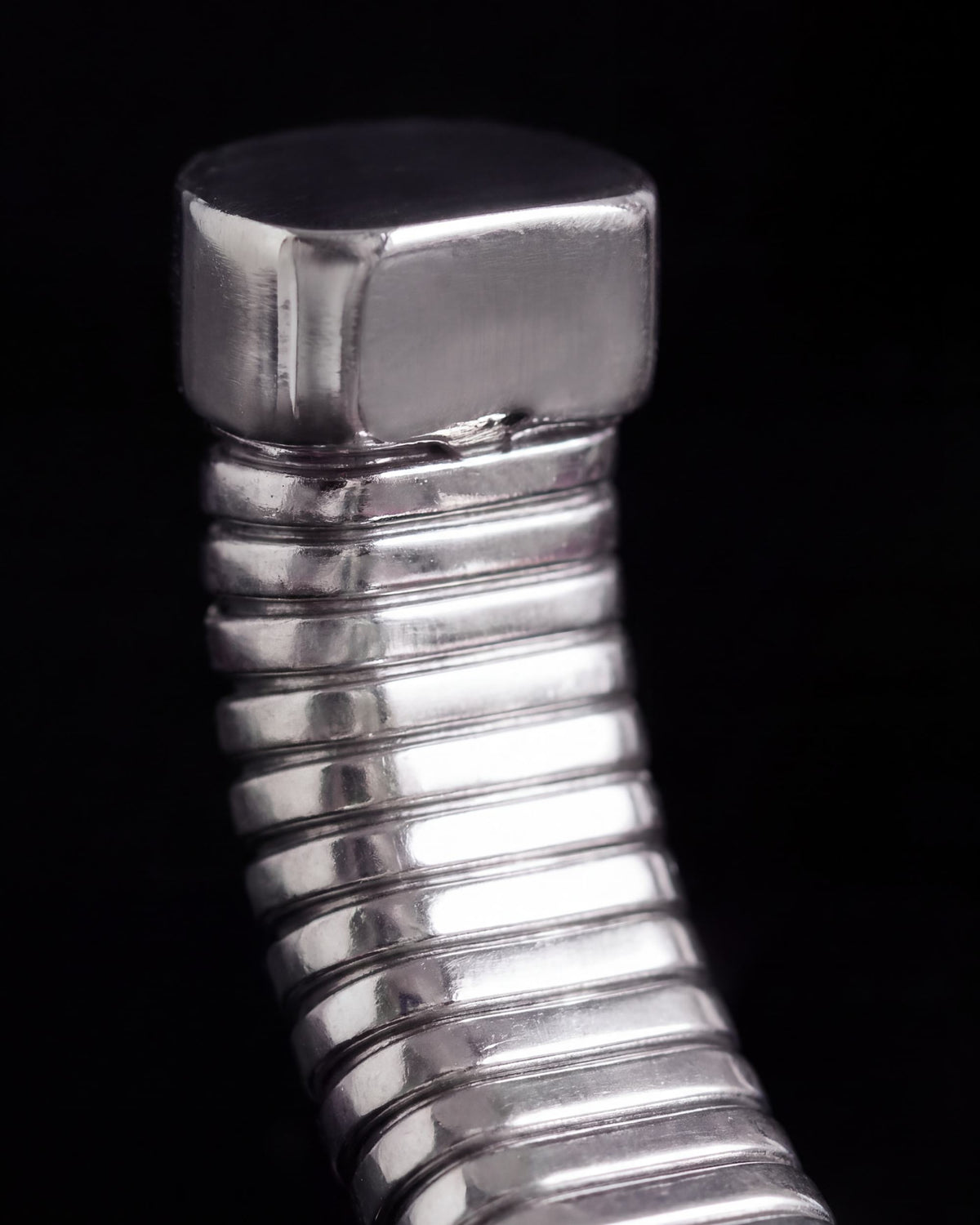 Ribbed Coil Hoop Earrings - Silver