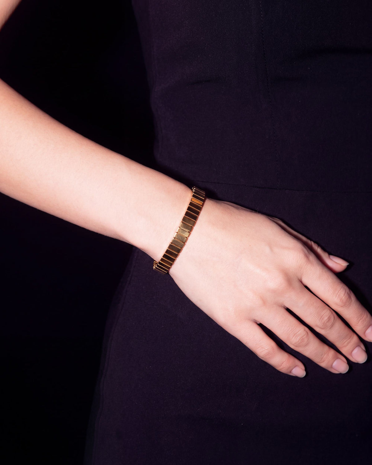 Segmented Stretch Bracelet - Gold