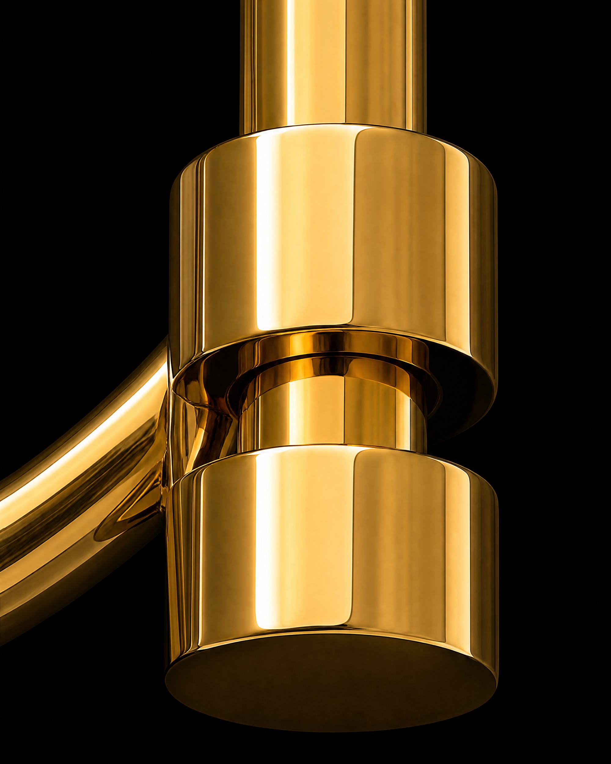 Shackle Bar Bangle - Gold