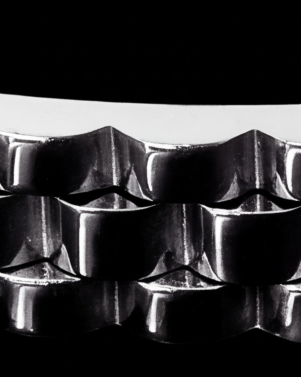 Strap Link Cuff Bracelet - Silver