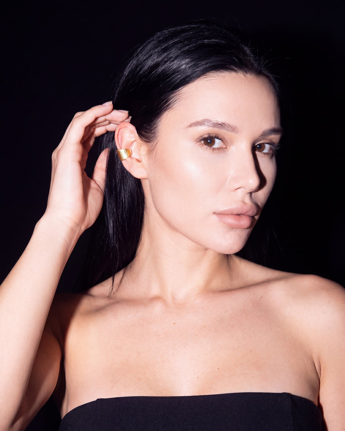 Fluted Ear Cuff - Gold
