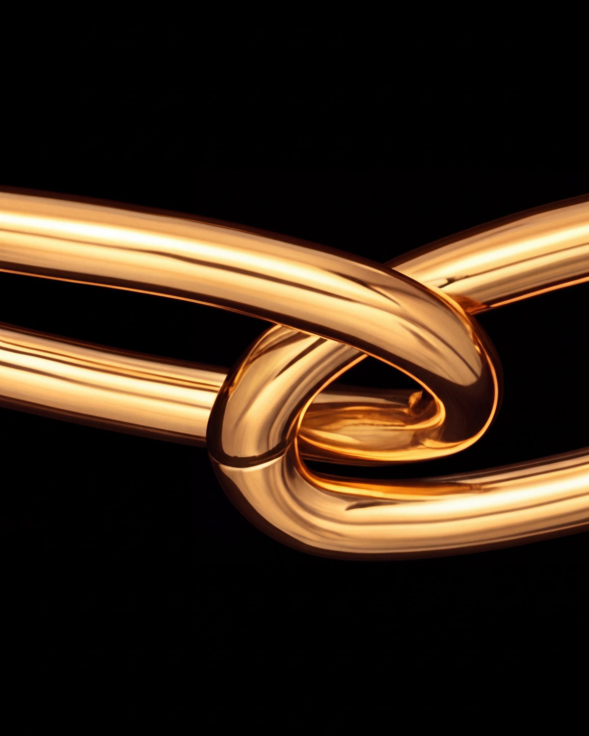 Heavy Oval Link Chain Necklace - Gold