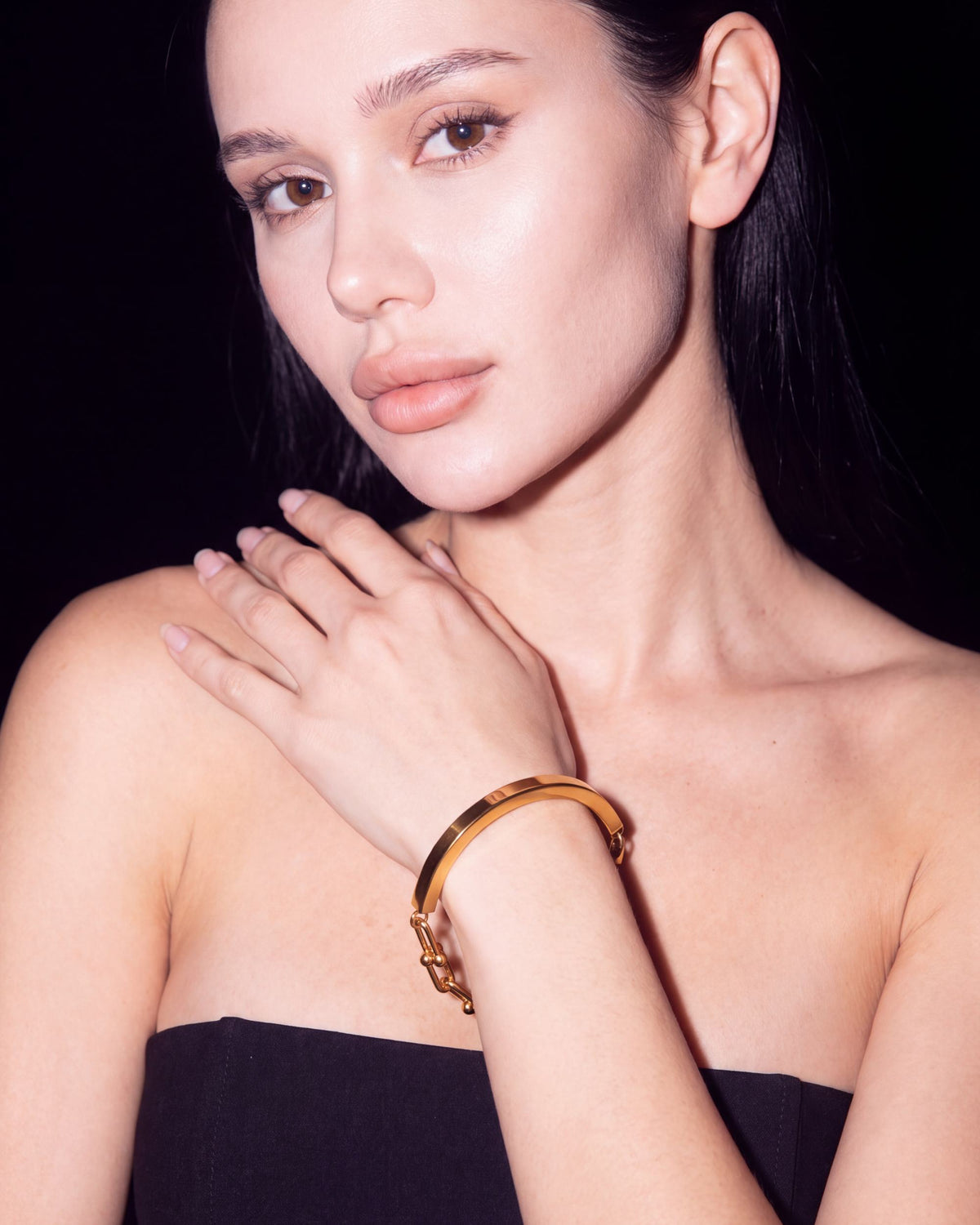 U-Link Half Chain Bangle - Gold