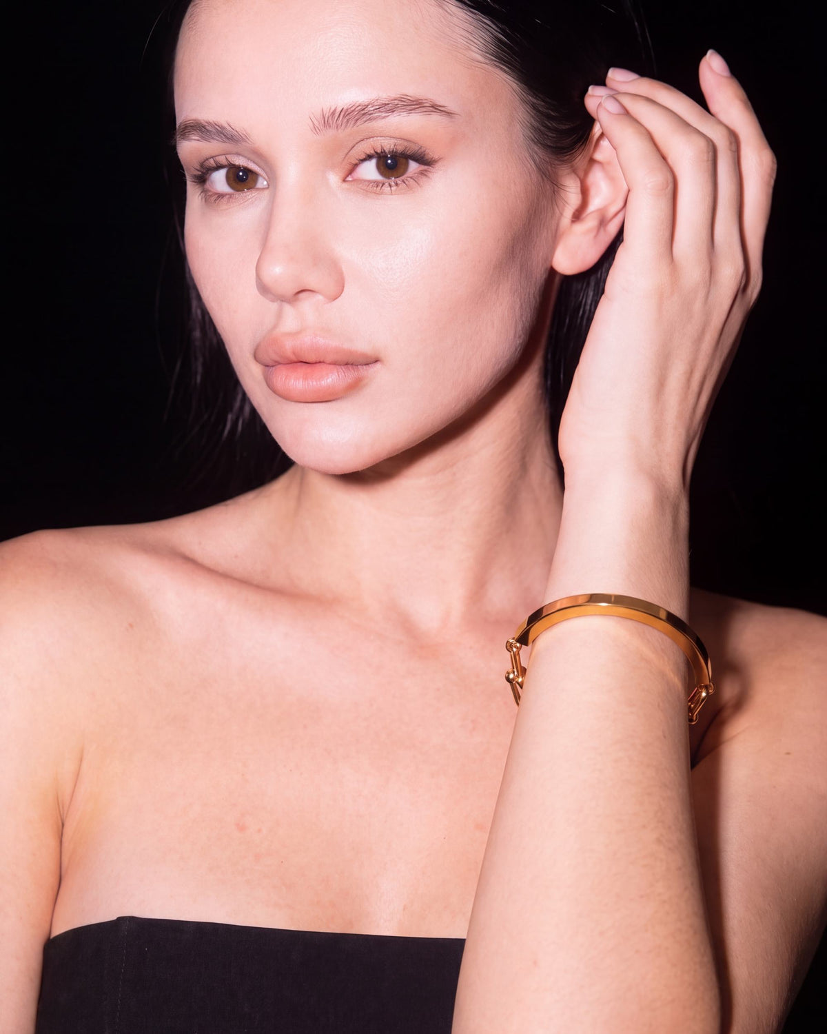 U-Link Half Chain Bangle - Gold