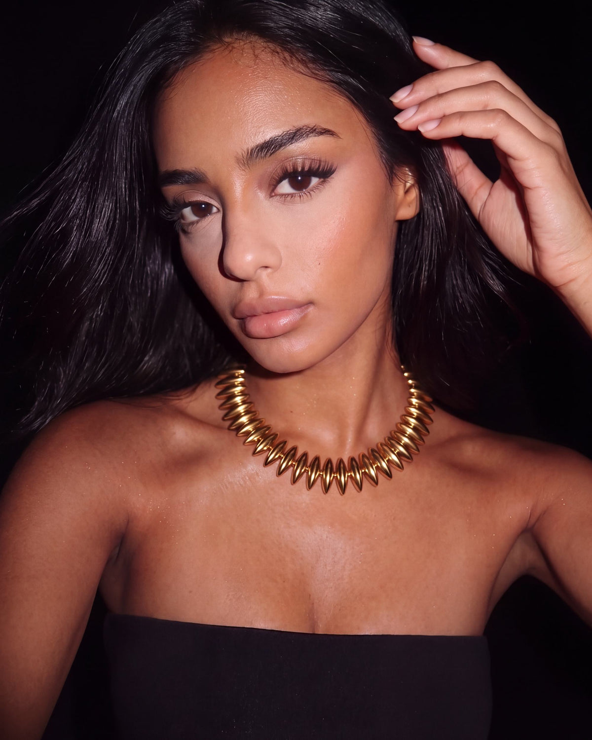 Oval Disc Necklace - Gold