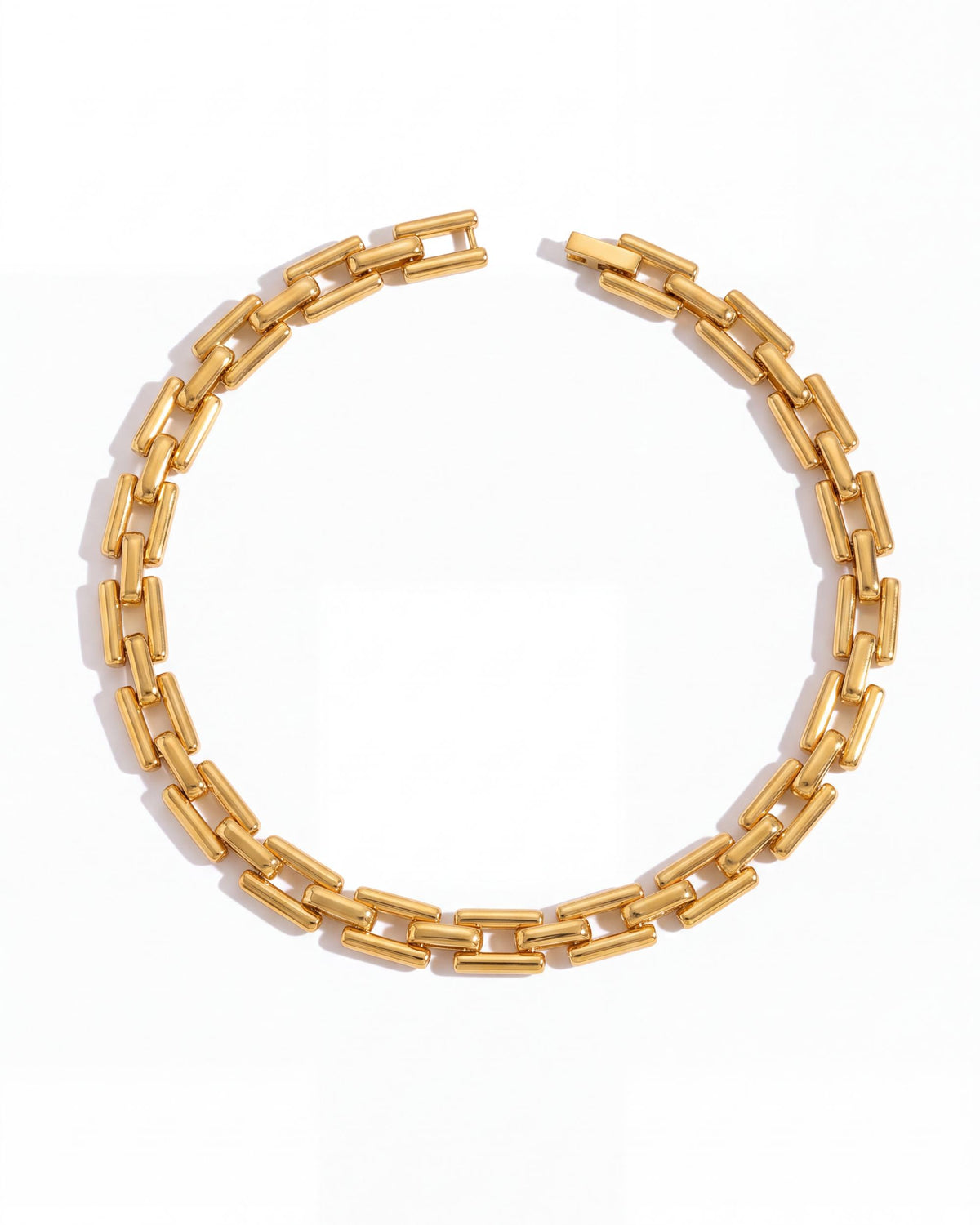 Rectangle Link Chain Bracelet - Gold
