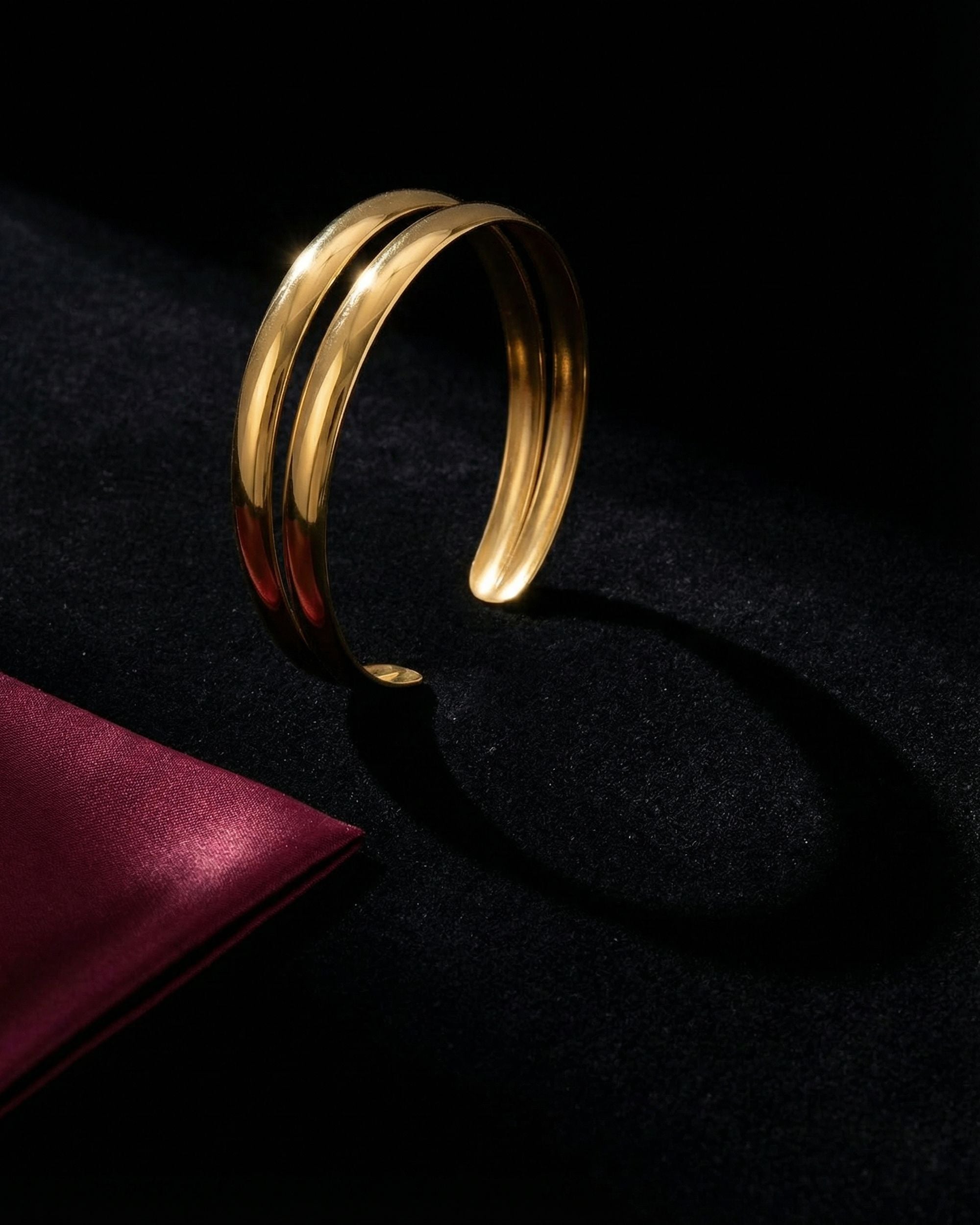 Dual Rail Cuff Bracelet, Unglaz Jewelry