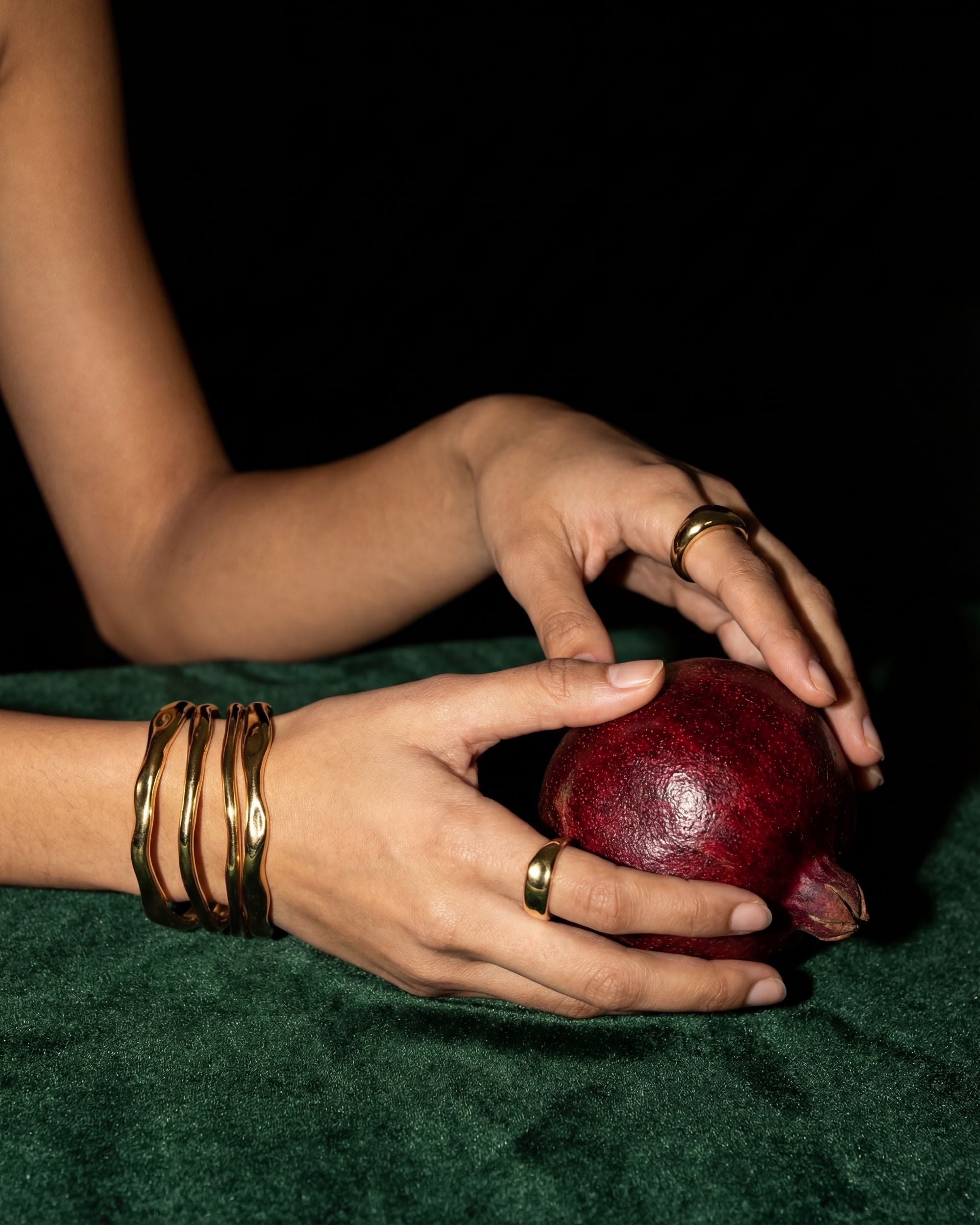 Flowing Waves Sculptural Cuff Bracelet, Unglaz Jewelry
