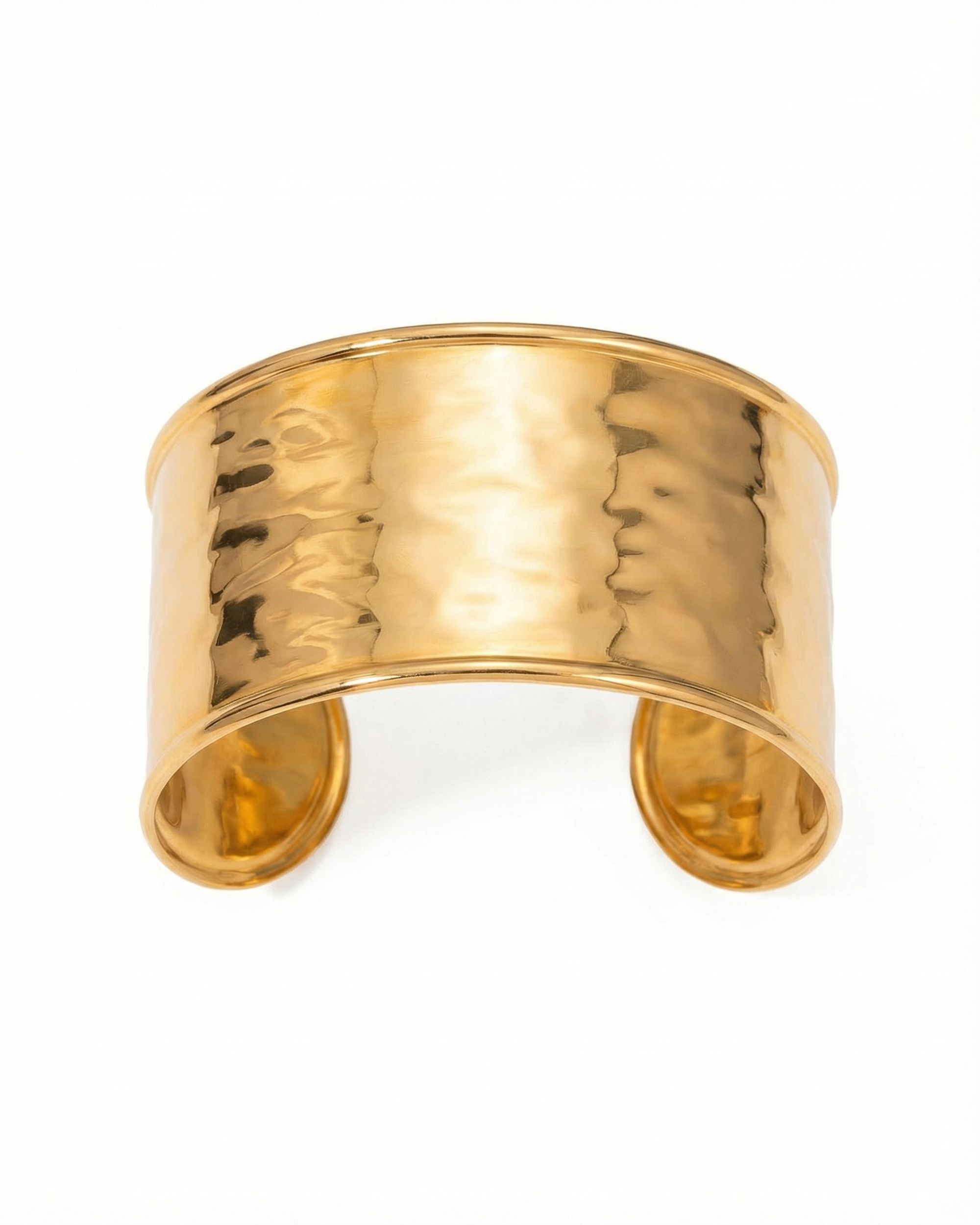 Liquid Metal Wide Cuff Bracelet, Gold
