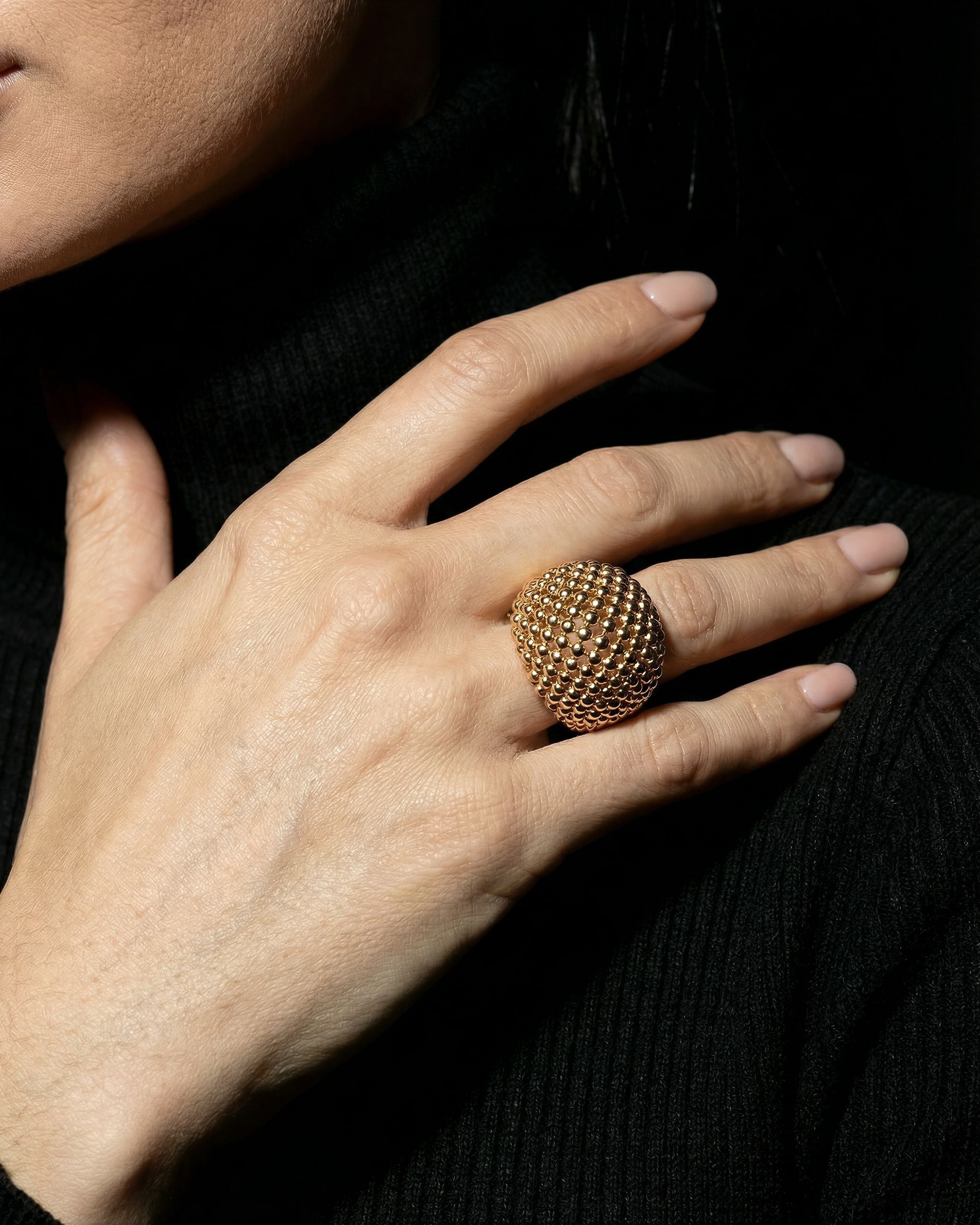 Mesh Sphere Ring, Jewelry Detail