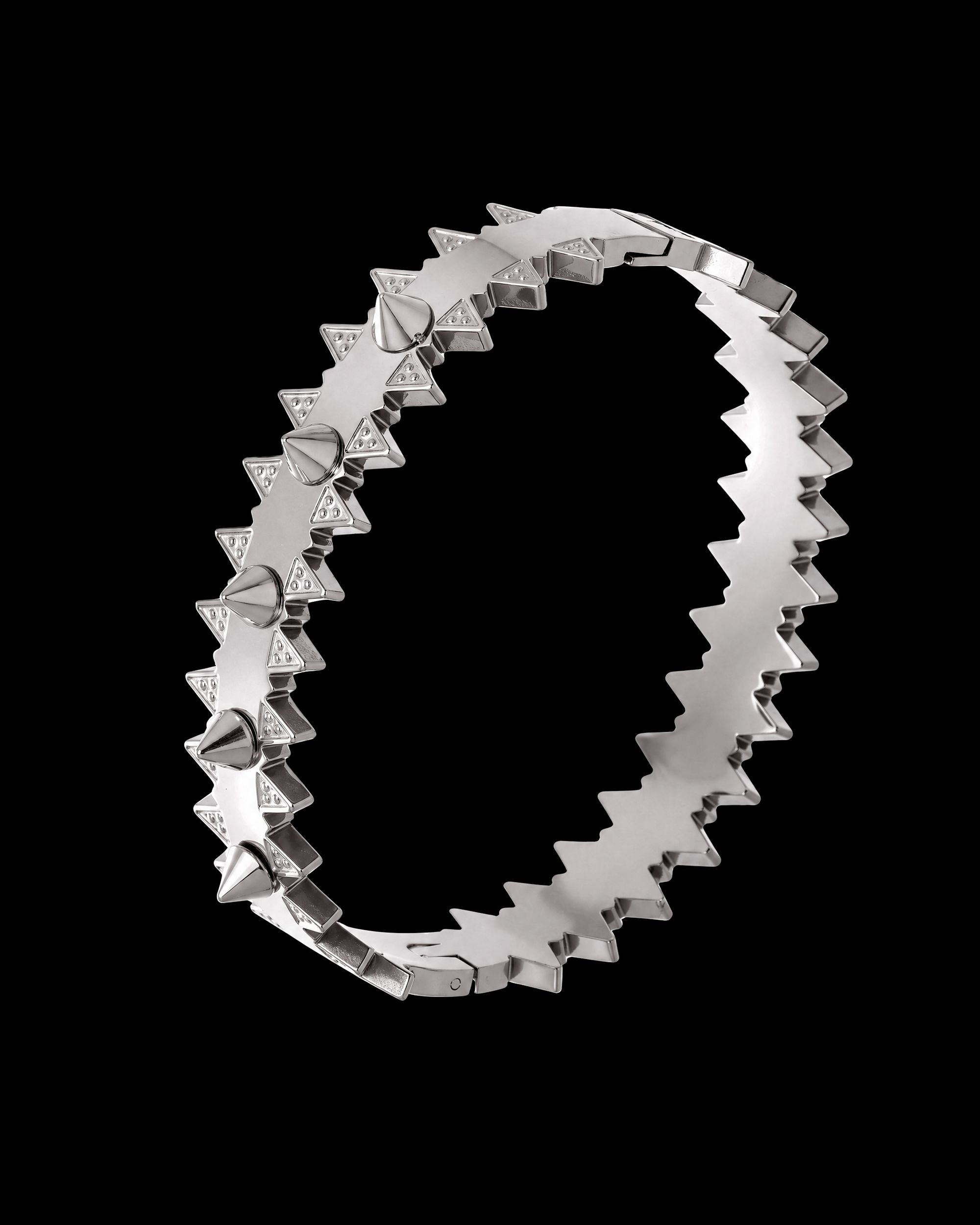 Sawtooth Spike Bangle, Unglaz Bracelet