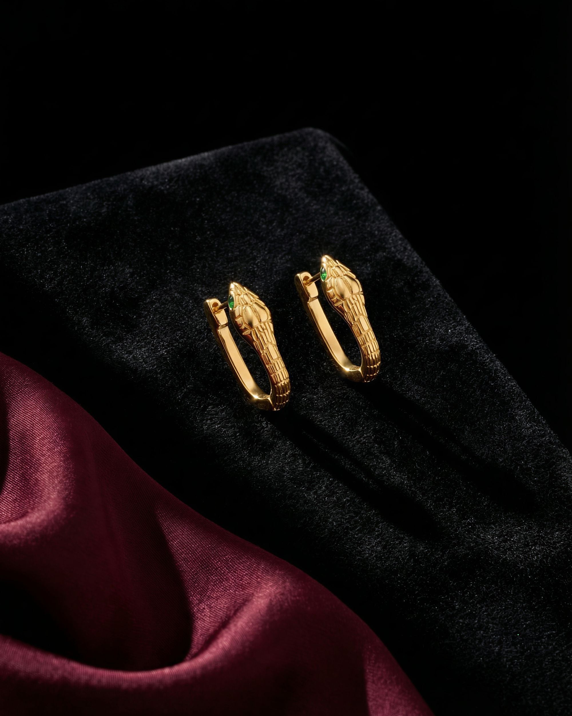 Serpent Cobra Hoop Earrings, Unglaz Jewelry