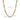 Gold chain necklace with link design and measurement annotations displayed on a white background.