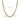 Gold chain necklace with elongated open link design and measurement annotations displayed on a white background.