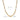 Gold chain necklace with elongated oval link design and measurement annotations displayed on a white background.
