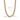 Gold chain necklace with thick links and measurements on a white background