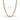 Gold chain necklace with large oval links and measurements on a white background