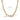 Gold chain necklace with open link design and measurement annotations displayed on a white background.