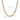 Gold chain necklace with open link design and round ring connector with measurement annotations displayed on a white background.