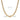 Gold chain necklace with oval link design and measurement annotations displayed on a white background.