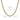 Gold chain necklace with decorative spiral links and ring clasp with measurements on a white background