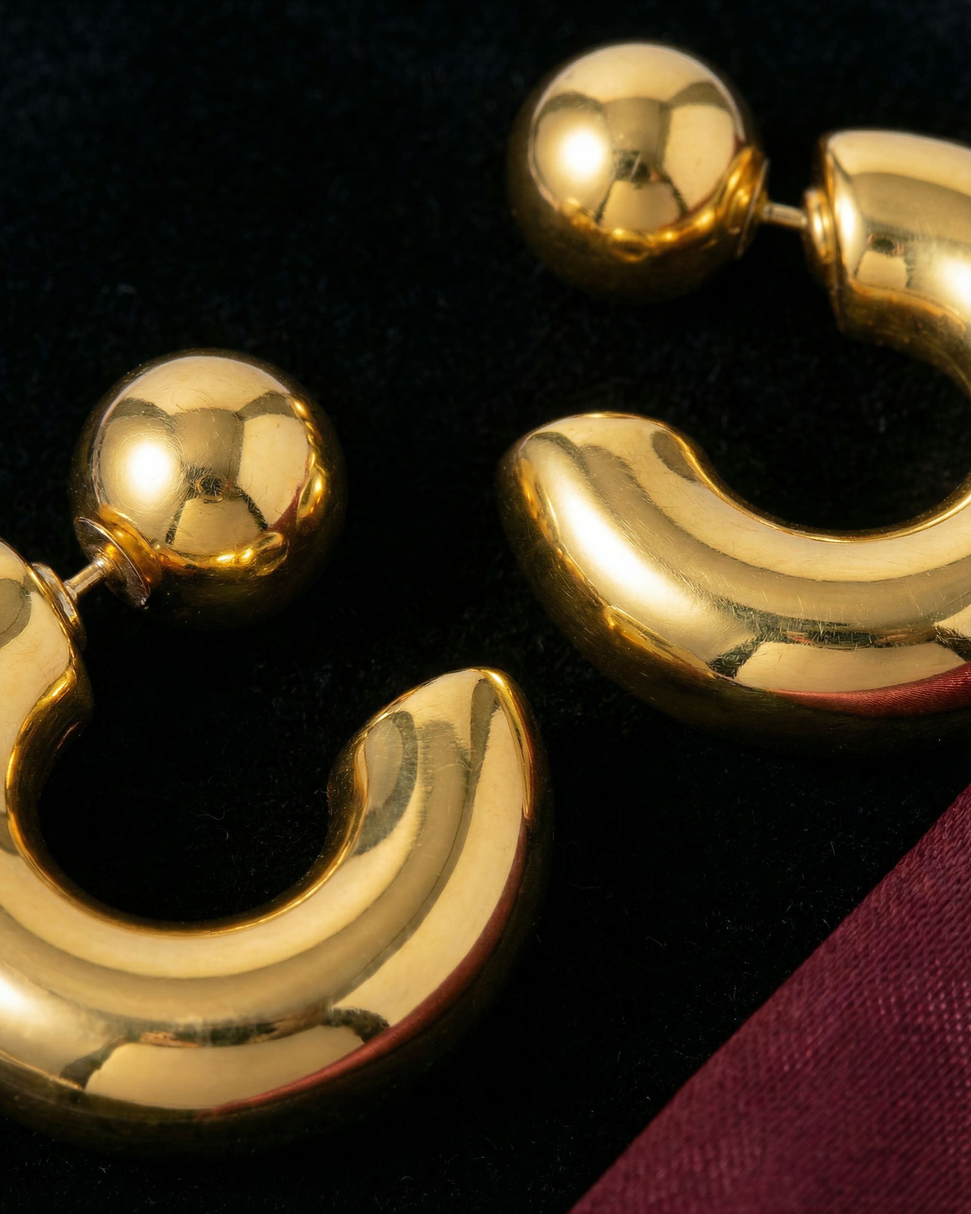 Chunky Ball Hoop Earrings, Unglaz Jewelry