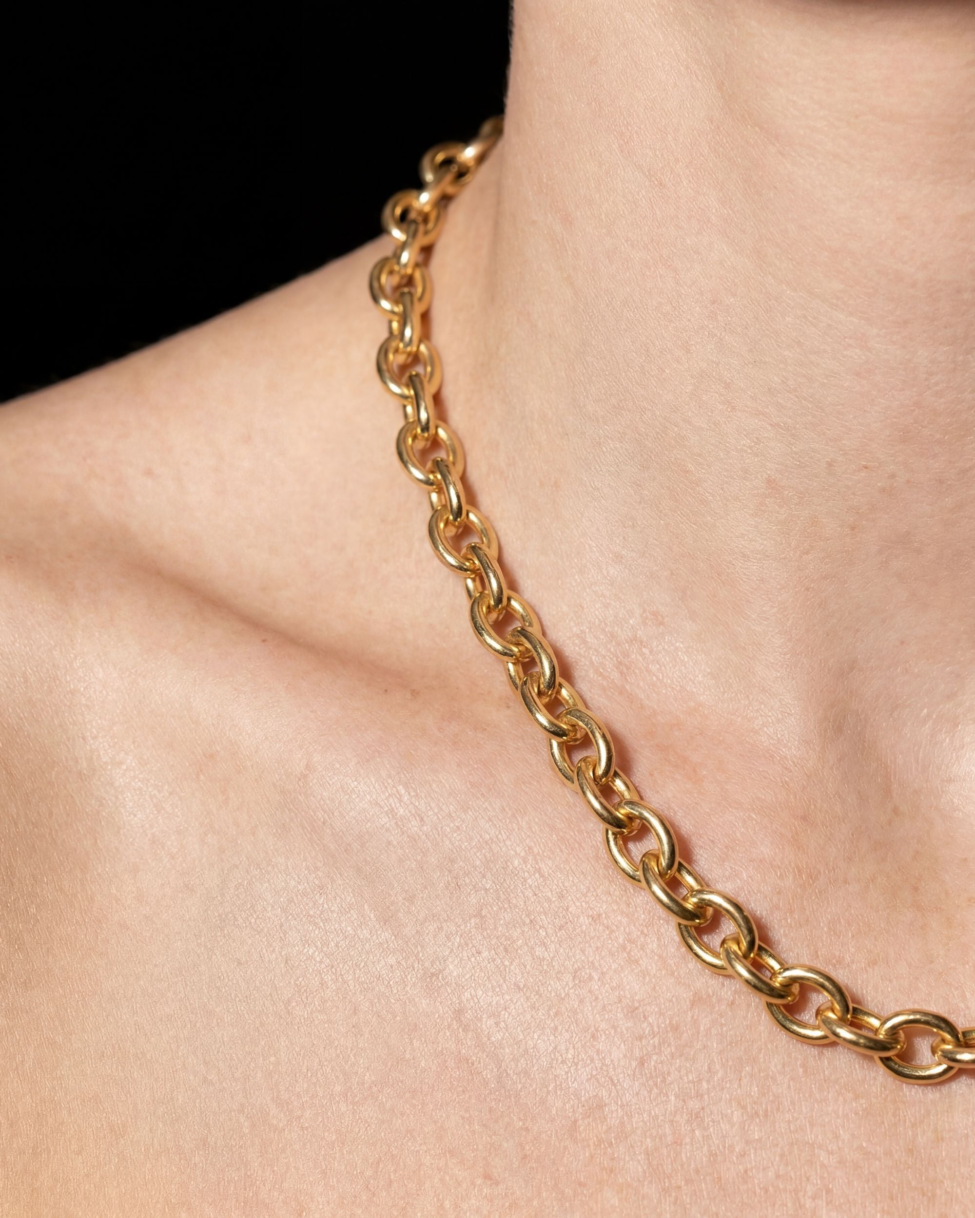Chunky Cable Chain Necklace, Architectural Jewelry