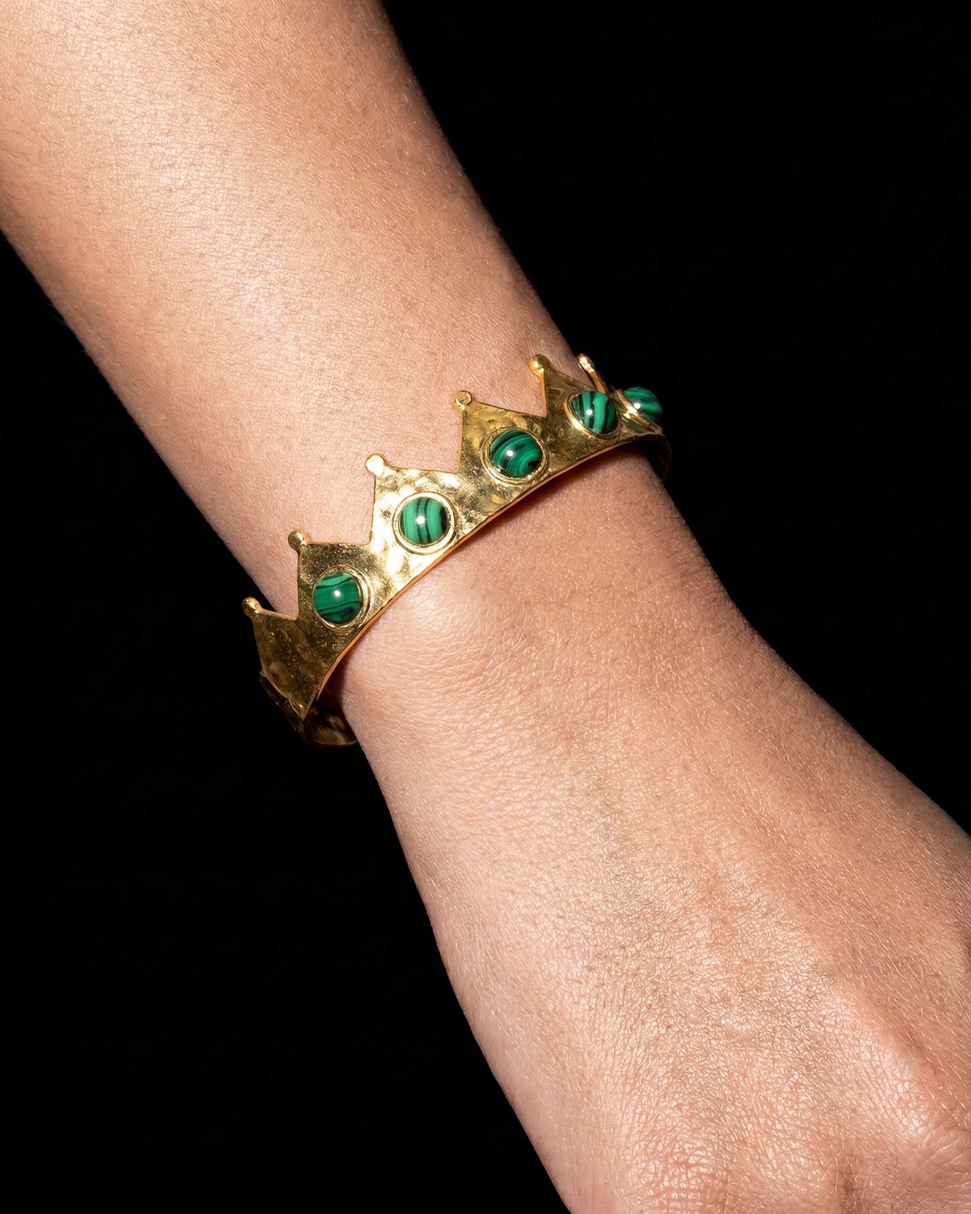 Crown Bangle Bracelet - Gold