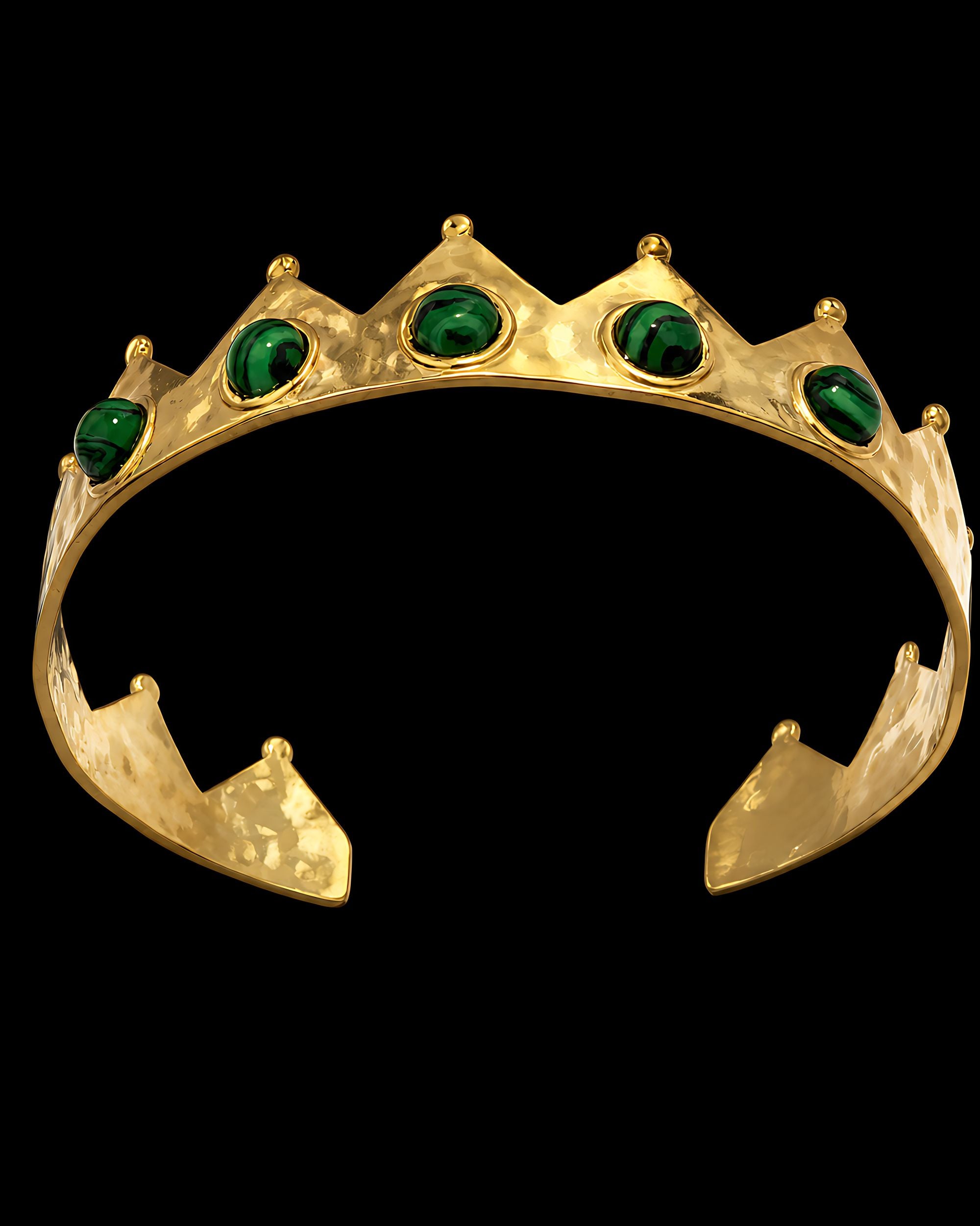 Crown Bangle Bracelet - Gold