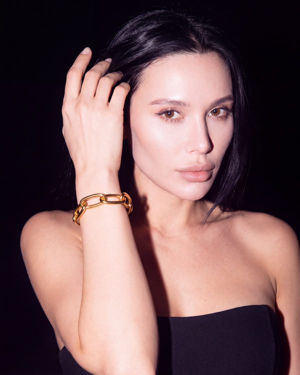 Heavy Oval Link Chain Bracelet - Gold