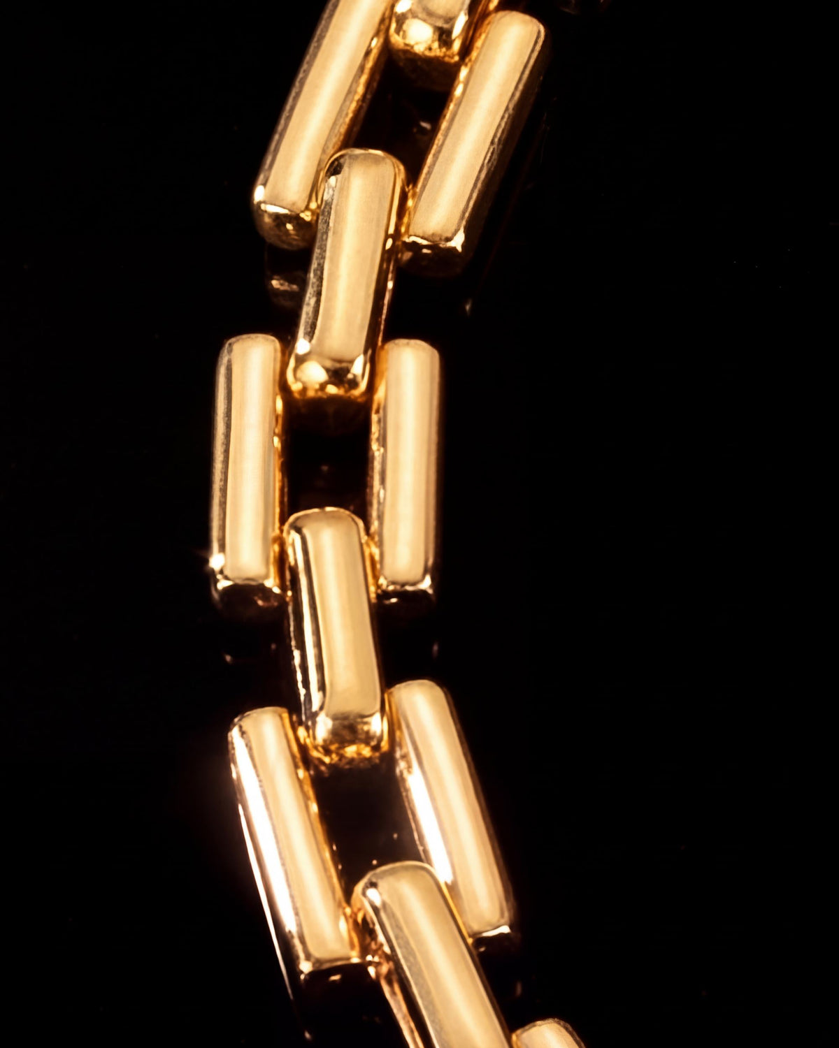 Rectangle Link Chain Necklace - Gold