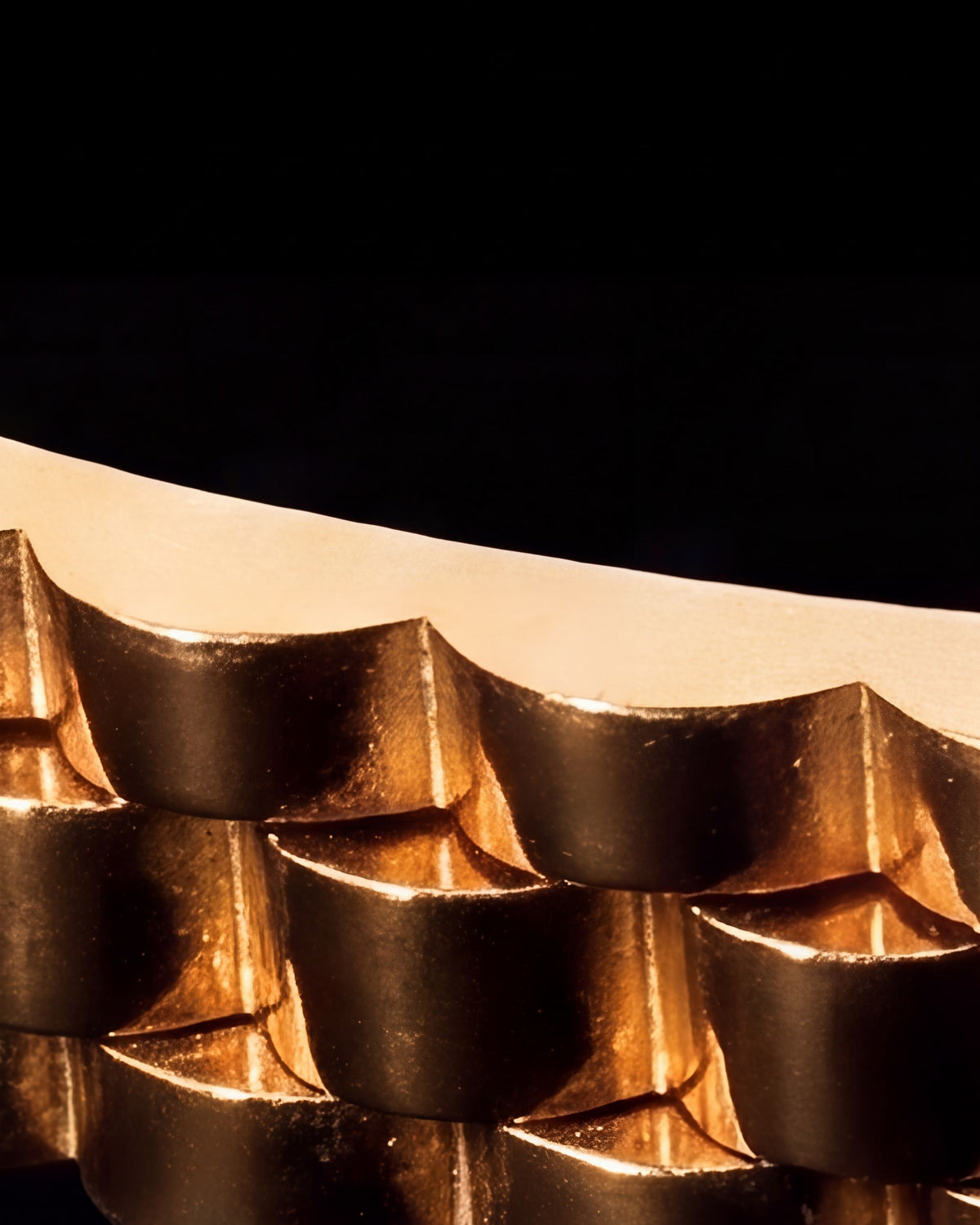 Strap Link Cuff Bracelet - Gold