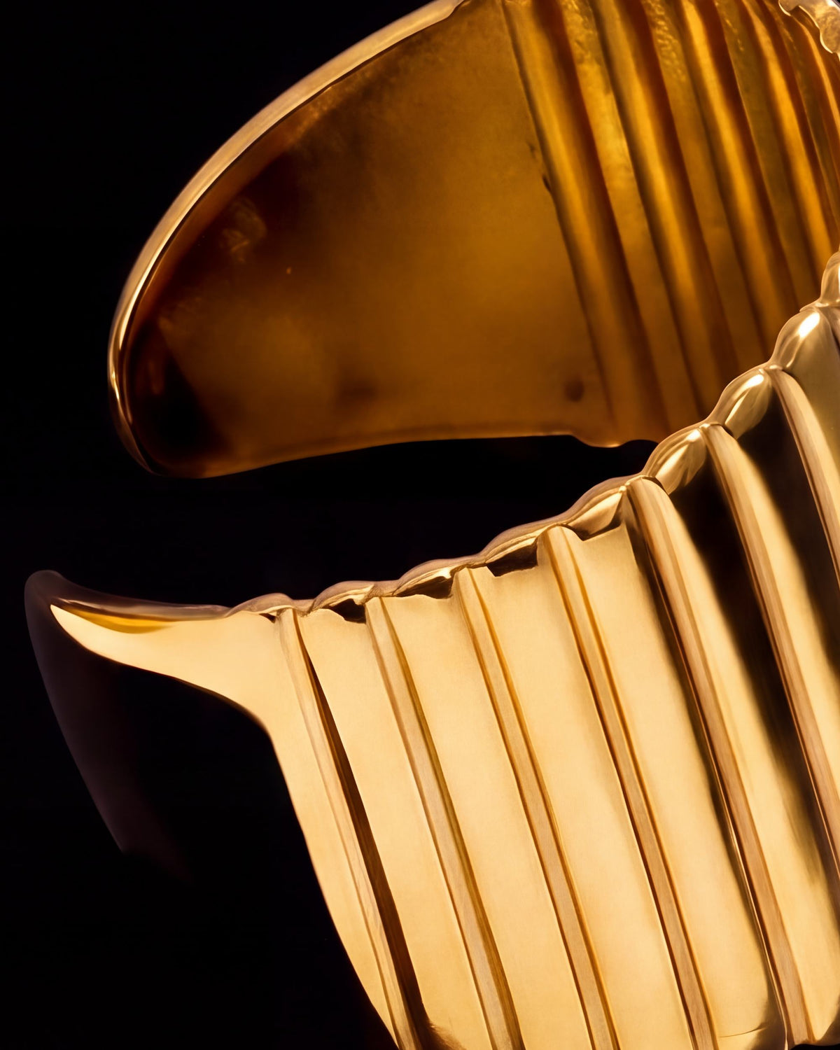 Fluted Ear Cuff - Gold