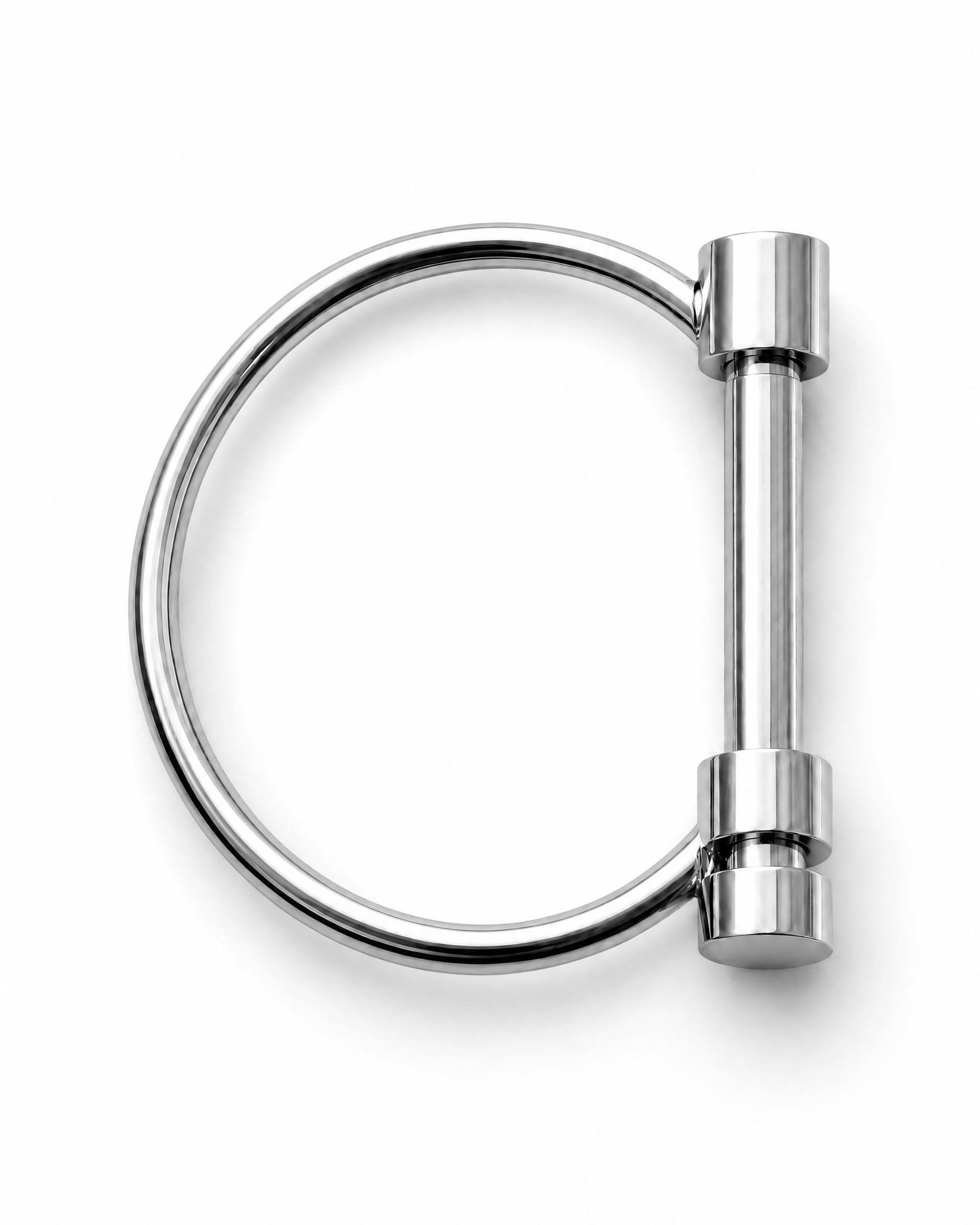 Shackle Bar Bangle - Silver