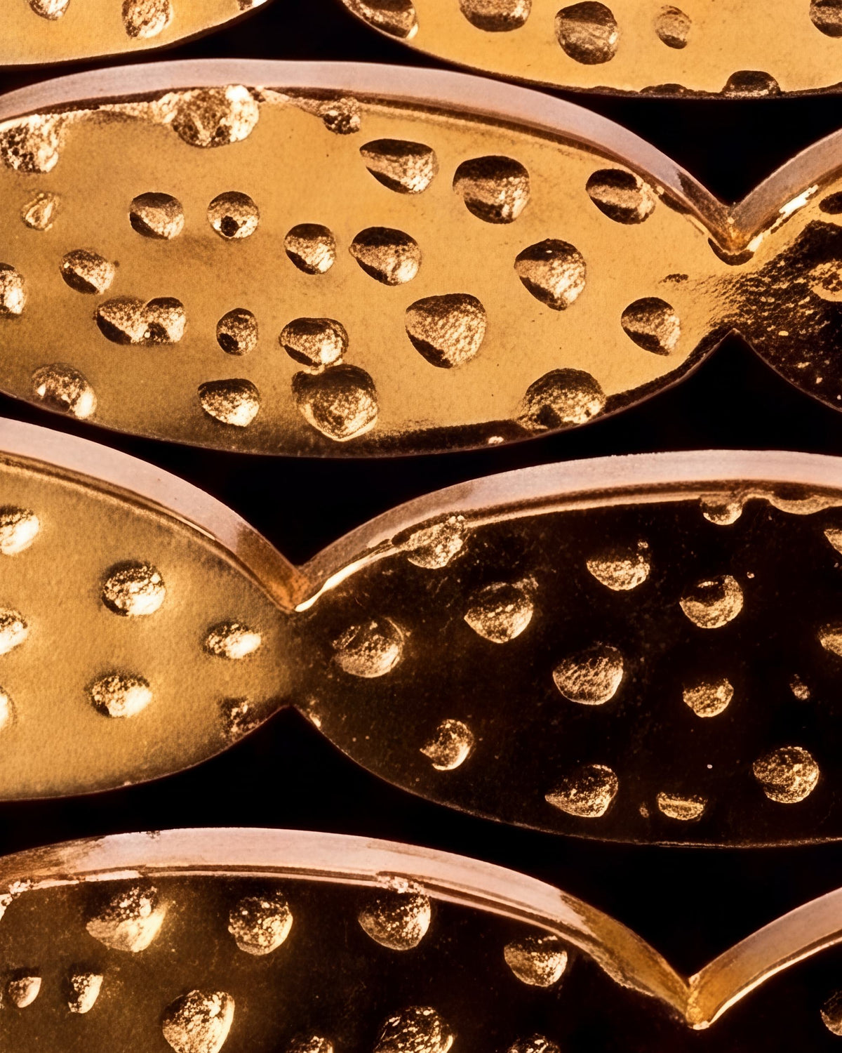 Stacked Leaf Wide Cuff Bracelet - Gold