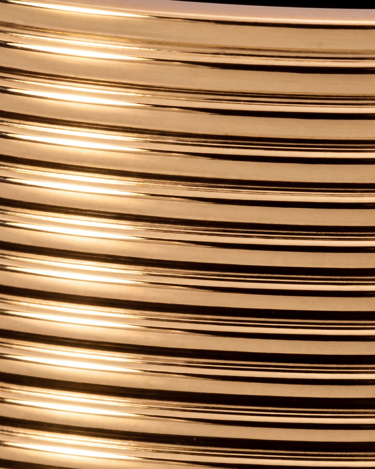 Fine Groove Wide Cuff Bracelet - Gold