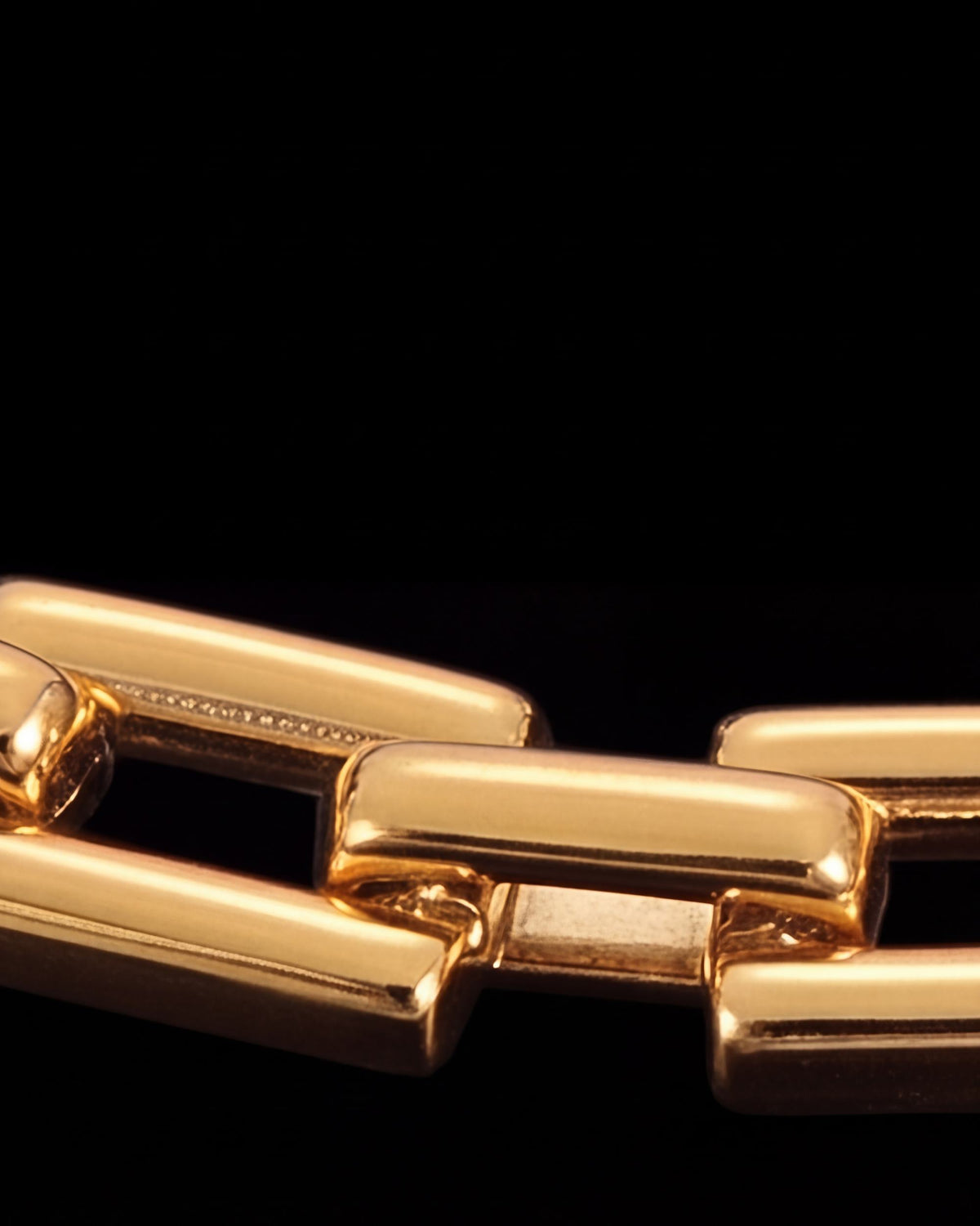 Rectangle Link Chain Bracelet - Gold