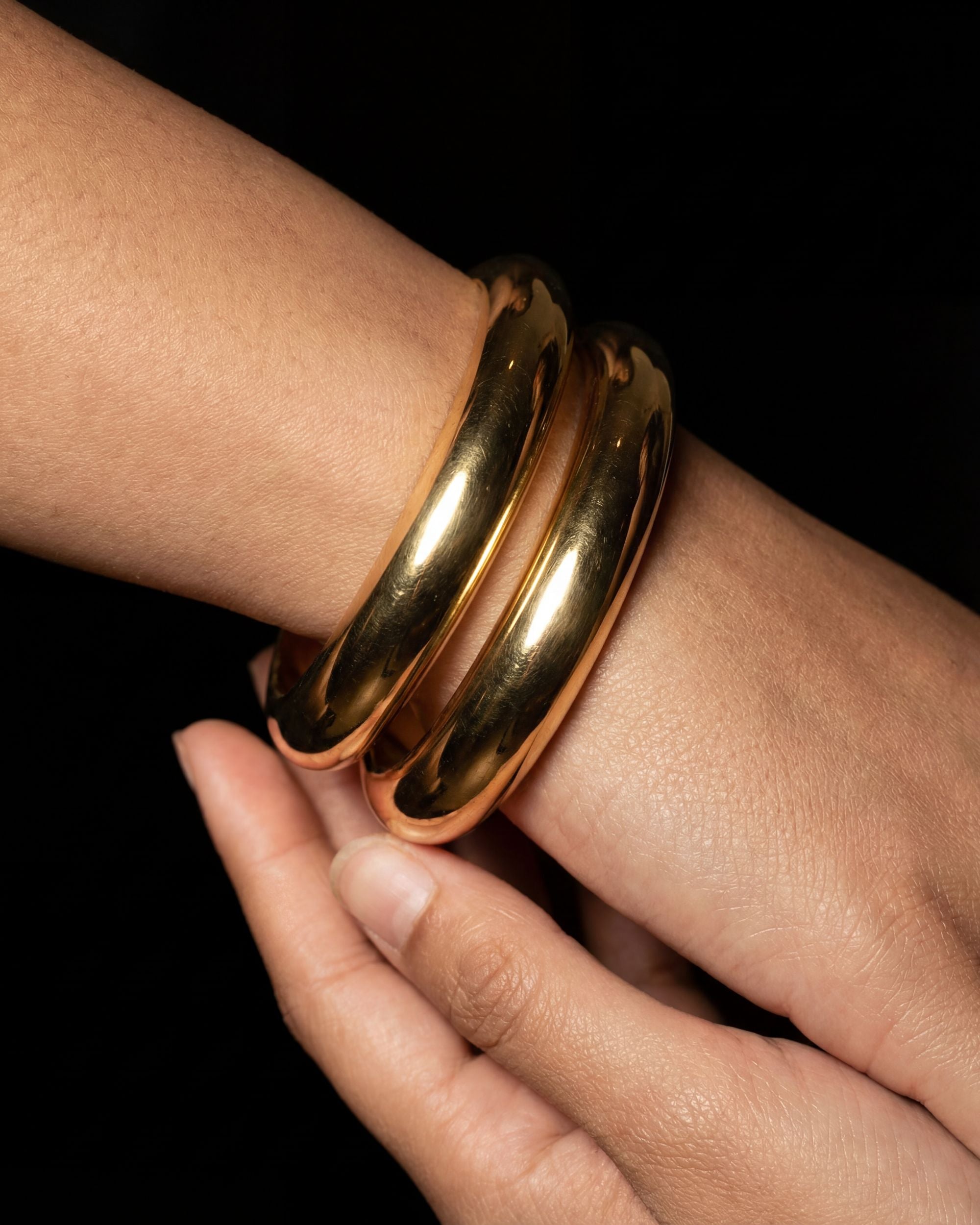 Dual Rail Cuff Bracelet, Architectural Jewelry