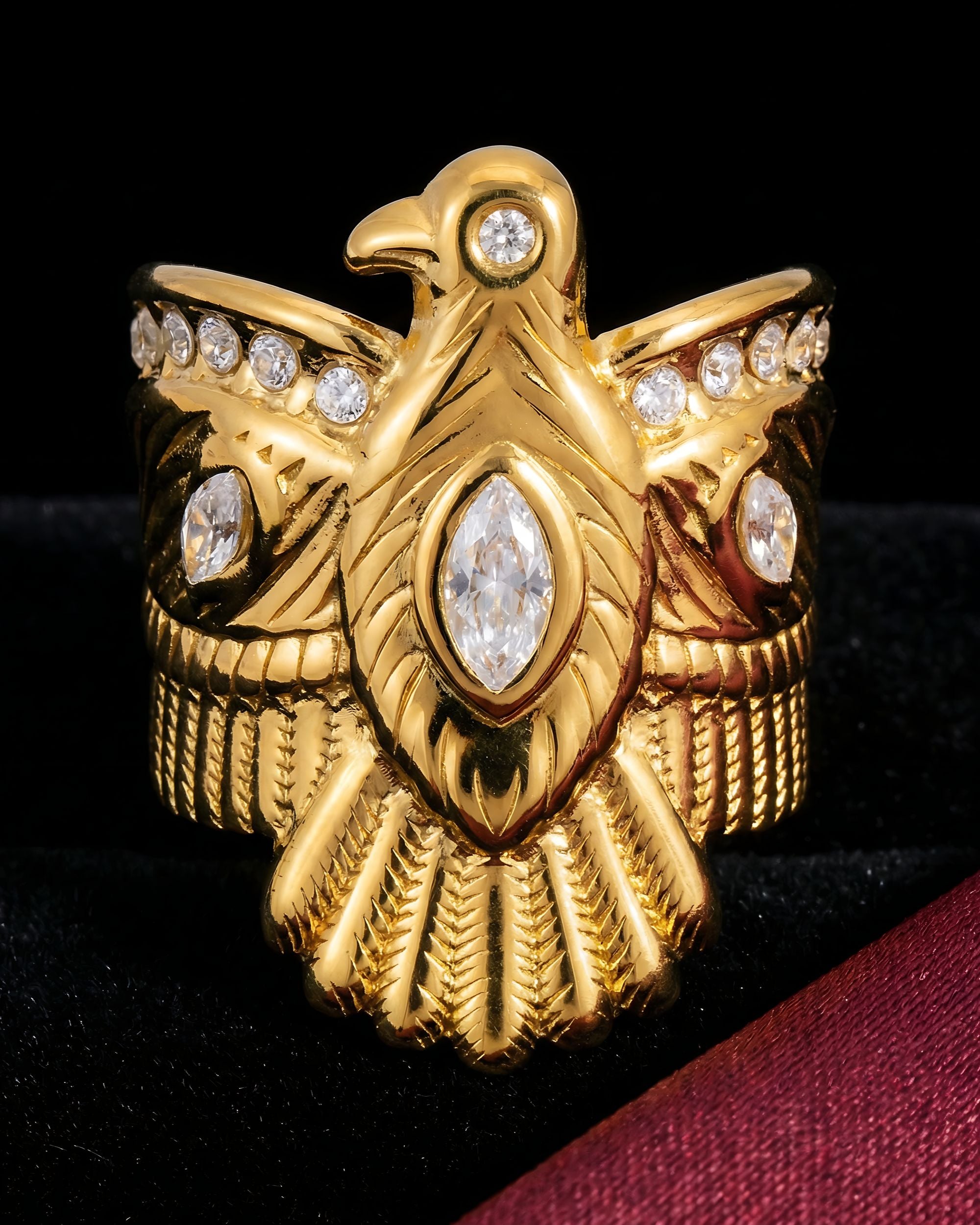 Eagle Statement Ring, Gold Jewelry