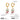 Gold hoop earrings with cherry designs and measurements on a white background