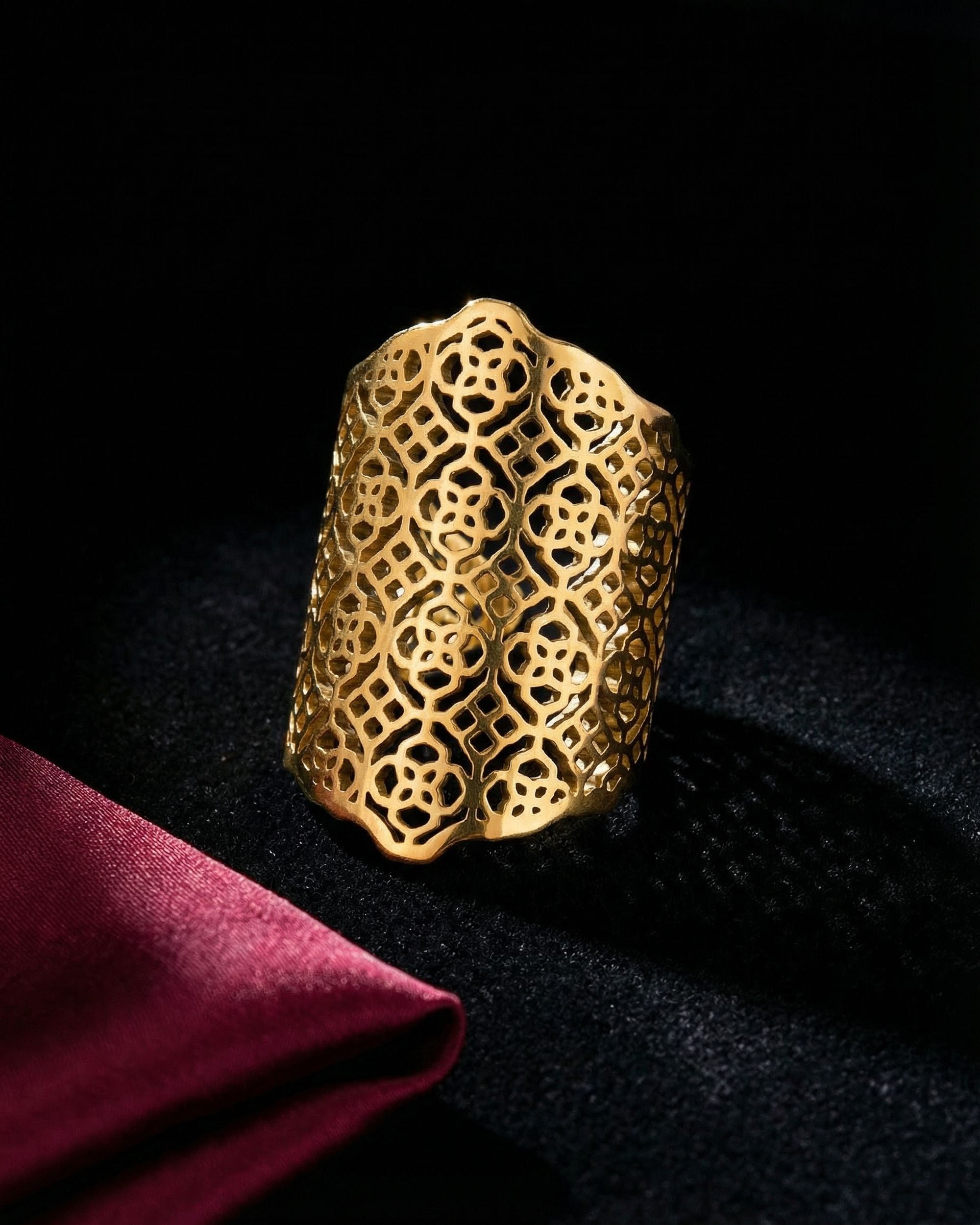 Lattice Shield Ring, Unglaz Jewelry