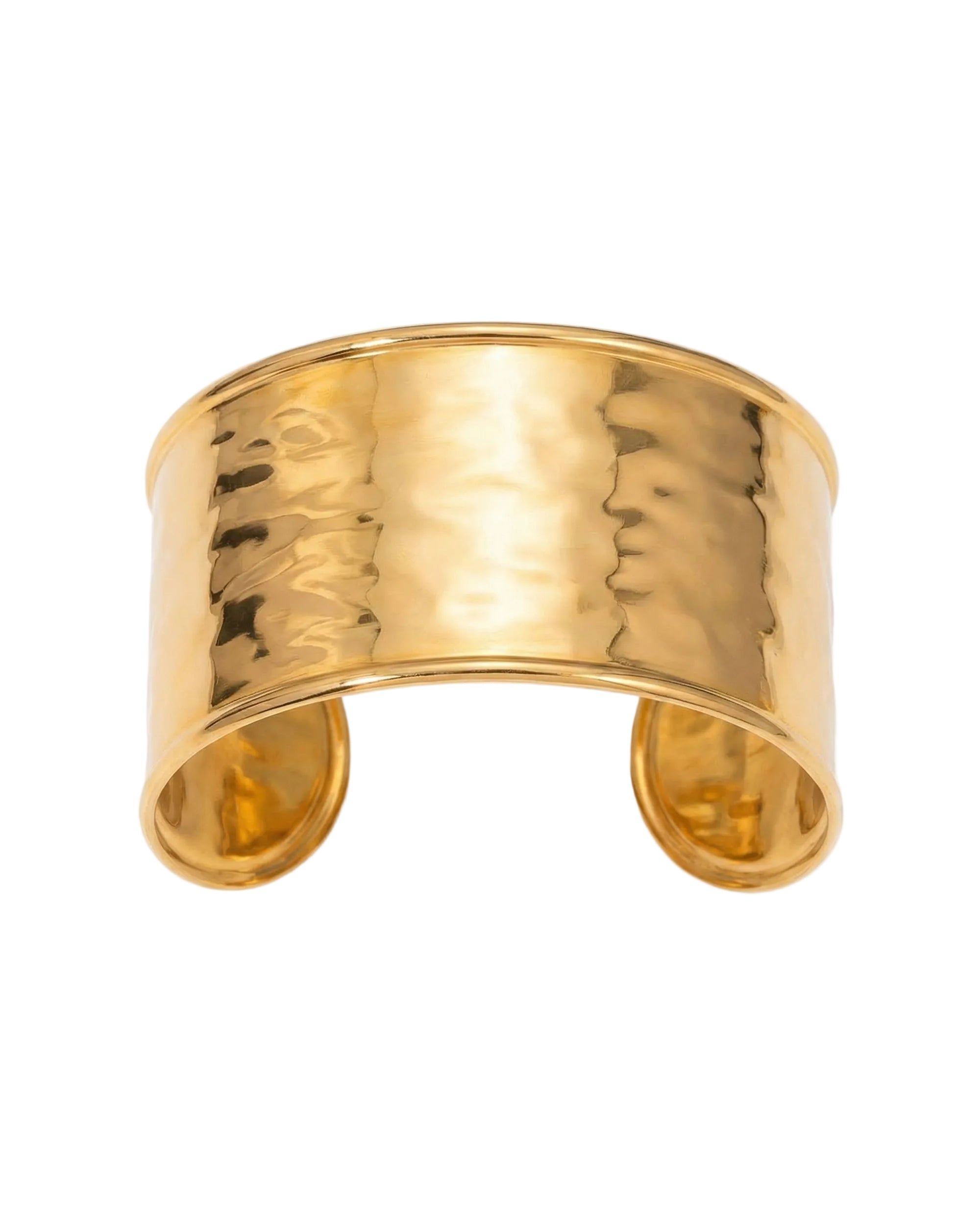 Liquid Metal Wide Cuff Bracelet - Gold