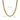 Gold chain necklace with braided design and measurement annotations displayed on a white background.