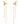 Gold hummingbird earrings with bead extensions on a white background